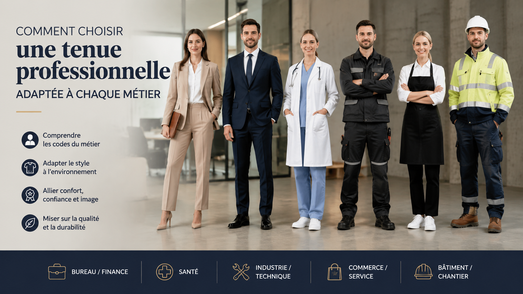Comment choisir une tenue professionnelle adaptée à chaque métier